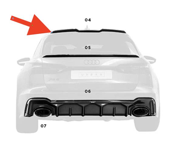 Grote foto audi rs6 urban carbon dak spoiler auto onderdelen tuning en styling