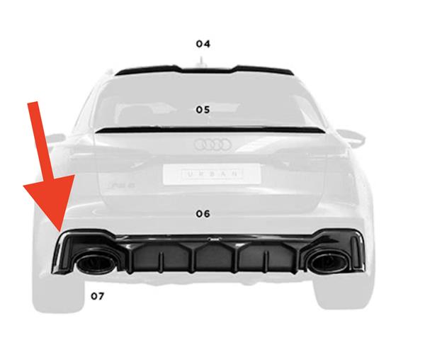 Grote foto audi rs6 rs7 c8 urban carbon diffuser auto onderdelen tuning en styling
