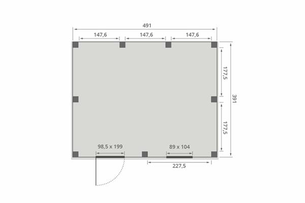 Grote foto overkapping smooth serie 5 douglas 500 x 400 cm geschaafd tuin en terras tuinhuisjes en blokhutten