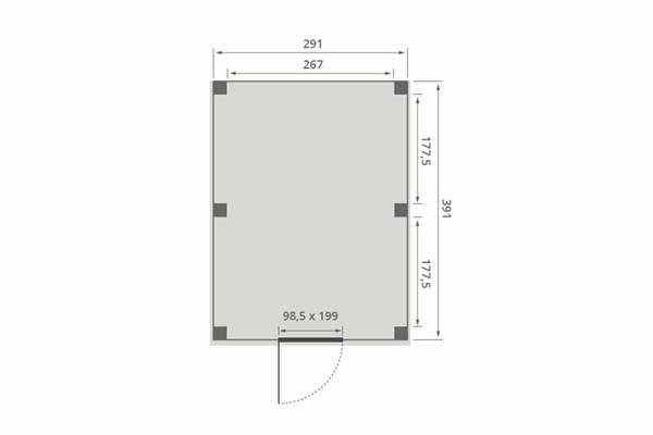 Grote foto overkapping smooth serie 5 douglas 300 x 400 cm geschaafd tuin en terras tuinhuisjes en blokhutten