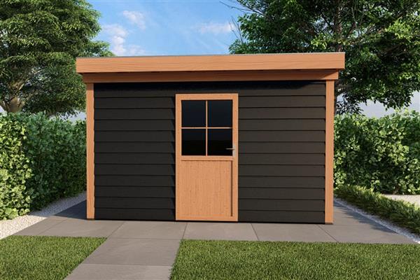 Grote foto overkapping smooth serie 5 douglas 300 x 400 cm geschaafd tuin en terras tuinhuisjes en blokhutten