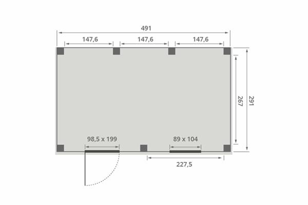 Grote foto overkapping smooth serie 5 douglas 500 x 300 cm geschaafd tuin en terras tuinhuisjes en blokhutten