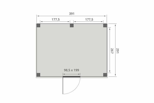 Grote foto overkapping smooth serie 5 douglas 400 x 300 cm geschaafd tuin en terras tuinhuisjes en blokhutten