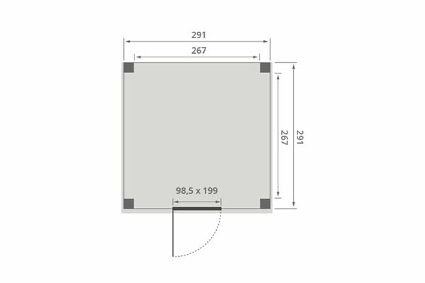 Grote foto overkapping smooth serie 5 douglas 300 x 300 cm geschaafd tuin en terras tuinhuisjes en blokhutten