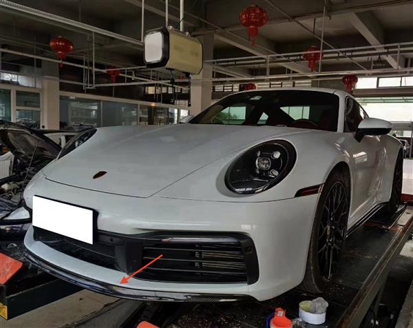 Grote foto porsche 911 992 carbon voorlip splitter auto onderdelen tuning en styling