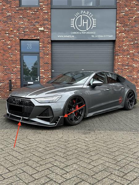 Grote foto carbon voorlip splitter audi rs6 c8 rs7 c8 auto onderdelen tuning en styling