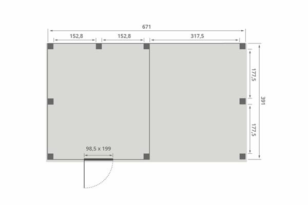 Grote foto overkapping smooth serie 4 douglas 700 x 400 cm geschaafd tuin en terras tuinhuisjes en blokhutten