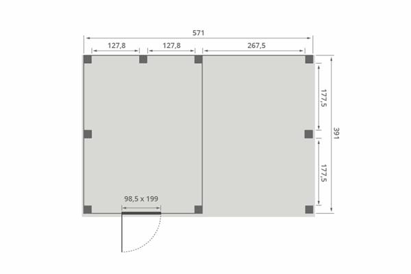 Grote foto overkapping smooth serie 4 douglas 600 x 400 cm geschaafd tuin en terras tuinhuisjes en blokhutten