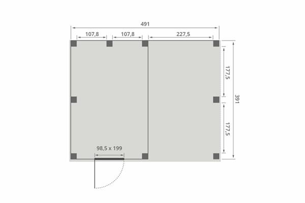 Grote foto overkapping smooth serie 4 douglas 500 x 400 cm geschaafd tuin en terras tuinhuisjes en blokhutten