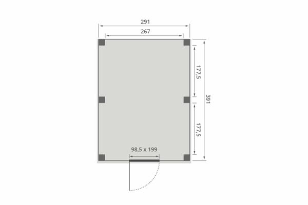 Grote foto overkapping smooth serie 4 douglas 300 x 400 cm geschaafd tuin en terras tuinhuisjes en blokhutten