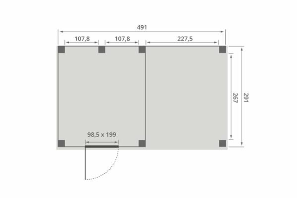 Grote foto overkapping smooth serie 4 douglas 500 x 300 cm geschaafd tuin en terras tuinhuisjes en blokhutten
