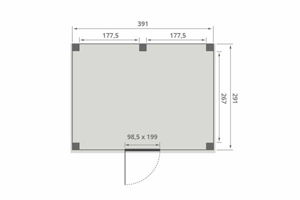Grote foto overkapping smooth serie 4 douglas 400 x 300 cm geschaafd tuin en terras tuinhuisjes en blokhutten
