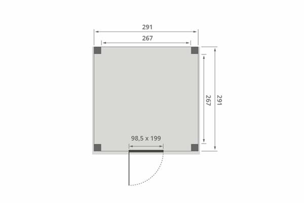 Grote foto overkapping smooth serie 4 douglas 300 x 300 cm geschaafd tuin en terras tuinhuisjes en blokhutten