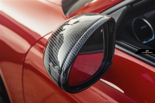 Grote foto carbon spiegelkappen porsche cayman boxster 718 auto onderdelen tuning en styling