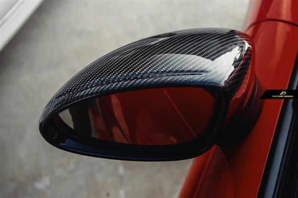 Grote foto carbon spiegelkappen porsche cayman boxster 718 auto onderdelen tuning en styling