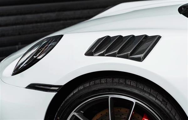 Grote foto carbon louvred zijschermen porsche 911 992 4s turbo s gt3 auto onderdelen tuning en styling