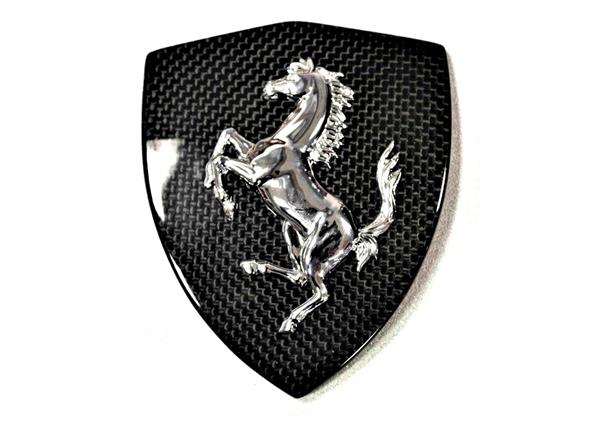 Grote foto ferrari carbon zijscherm logo schild 458 488 f8 f12 812 auto onderdelen tuning en styling