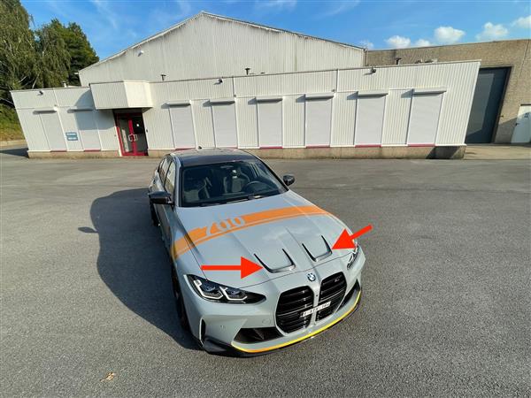 Grote foto bmw g80 g81 m3 g82 m4 carbon motorkap vent cover auto onderdelen tuning en styling