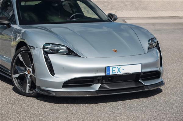Grote foto porsche taycan turbo s carbon voorlip splitter auto onderdelen tuning en styling
