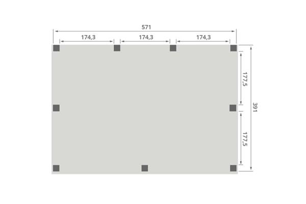 Grote foto overkapping smooth serie 2 douglas 600 x 400 cm geschaafd tuin en terras tuinhuisjes en blokhutten