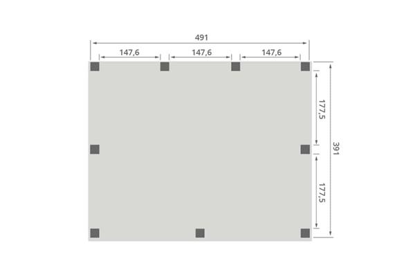 Grote foto overkapping smooth serie 2 douglas 500 x 400 cm geschaafd tuin en terras tuinhuisjes en blokhutten