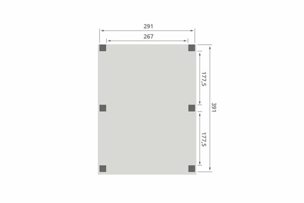 Grote foto overkapping smooth serie 2 douglas 300 x 400 cm geschaafd tuin en terras tuinhuisjes en blokhutten