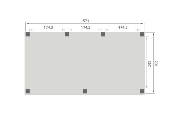 Grote foto overkapping smooth serie 2 douglas 600 x 300 cm geschaafd tuin en terras tuinhuisjes en blokhutten