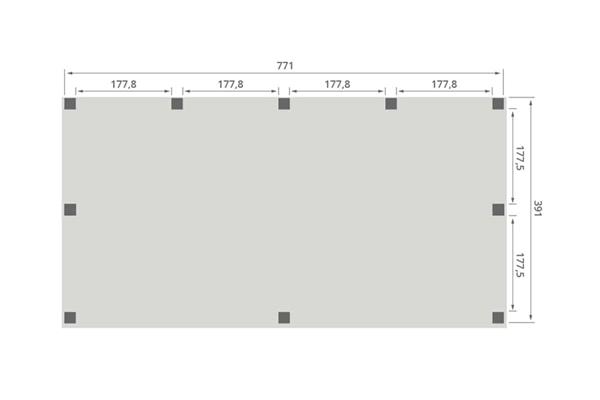 Grote foto overkapping smooth serie 1 douglas 800 x 400 cm geschaafd tuin en terras tuinhuisjes en blokhutten