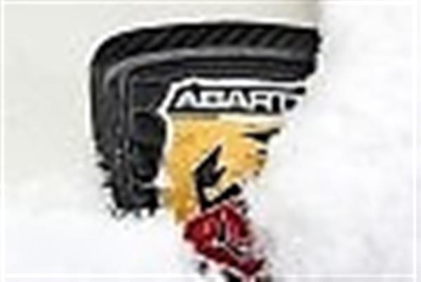 Grote foto fiat abarth 500 595 carbon fiber achter logo embleem frame auto onderdelen tuning en styling