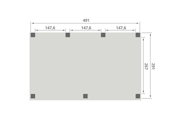 Grote foto overkapping smooth serie 1 douglas 500 x 300 cm geschaafd tuin en terras tuinhuisjes en blokhutten