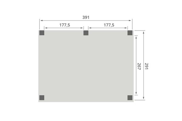 Grote foto overkapping smooth serie 1 douglas 400 x 300 cm geschaafd tuin en terras tuinhuisjes en blokhutten