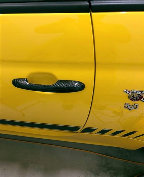 Grote foto fiat abarth 595 carbon fiber deur hendels exterieur auto onderdelen tuning en styling
