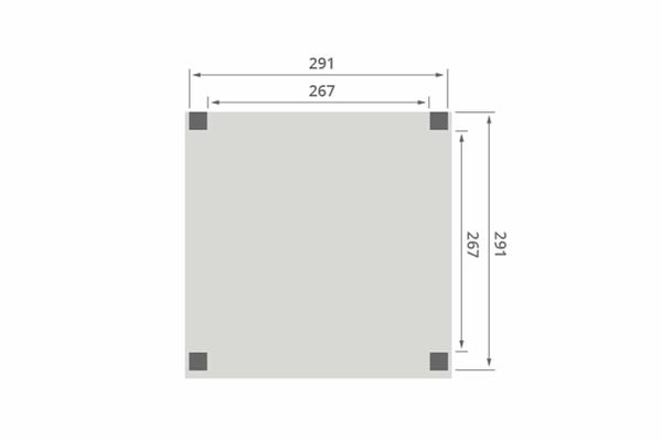 Grote foto overkapping smooth serie 1 douglas 300 x 300 cm geschaafd tuin en terras tuinhuisjes en blokhutten