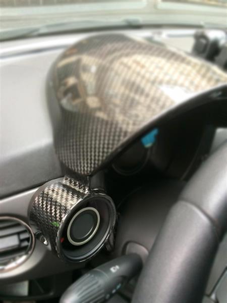 Grote foto fiat abarth 500 595 carbon fiber boost meting cover auto onderdelen tuning en styling
