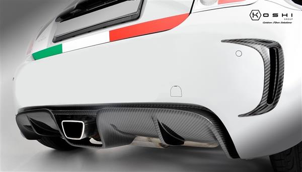 Grote foto fiat abarth 500 595 carbon fiber midden uitlaat diffusor auto onderdelen tuning en styling