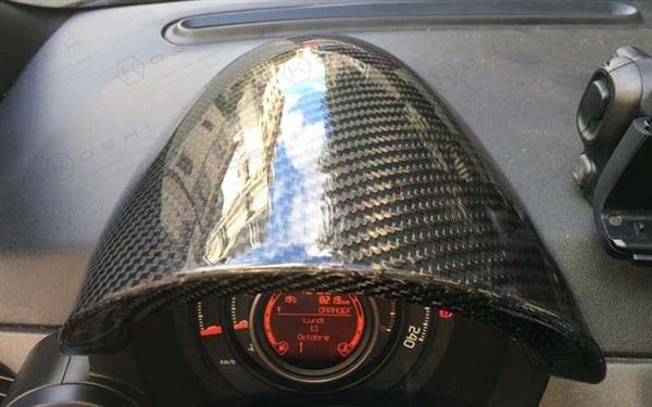 Grote foto fiat abarth 500 595 carbon fiber instrument display cover lhd auto onderdelen tuning en styling