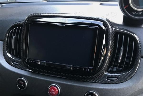 Grote foto fiat abarth 595 2016 carbon fiber audio systeem frame cover auto onderdelen tuning en styling