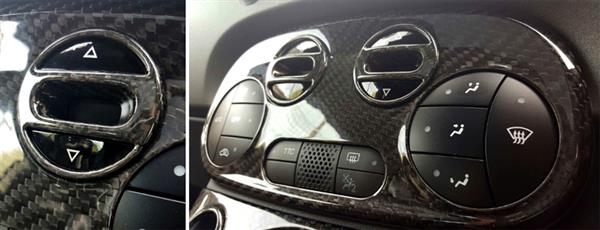 Grote foto fiat abarth 595 2016 carbon fiber climate control display frame auto onderdelen tuning en styling
