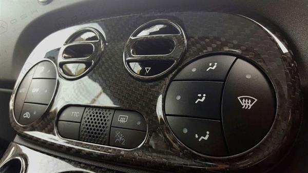 Grote foto fiat abarth 595 2016 carbon fiber climate control display frame auto onderdelen tuning en styling