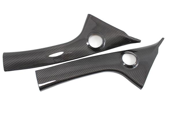 Grote foto fiat abarth 500 595 carbon fiber binnen zuil trim cover auto onderdelen tuning en styling
