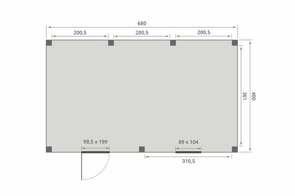Grote foto overkapping slim serie 5 douglas 700 x 400 cm tuin en terras tuinhuisjes en blokhutten