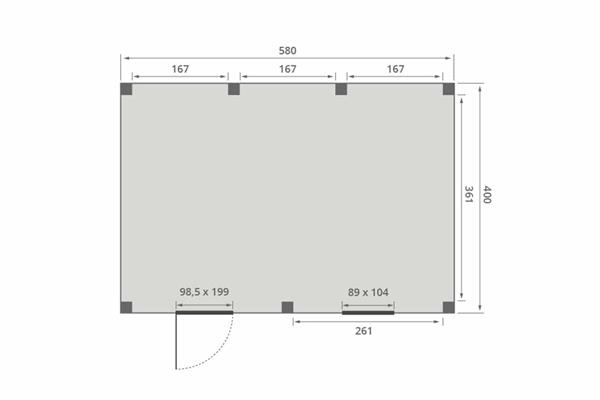 Grote foto overkapping slim serie 5 douglas 600 x 400 cm tuin en terras tuinhuisjes en blokhutten