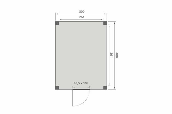 Grote foto overkapping slim serie 5 douglas 300 x 400 cm tuin en terras tuinhuisjes en blokhutten