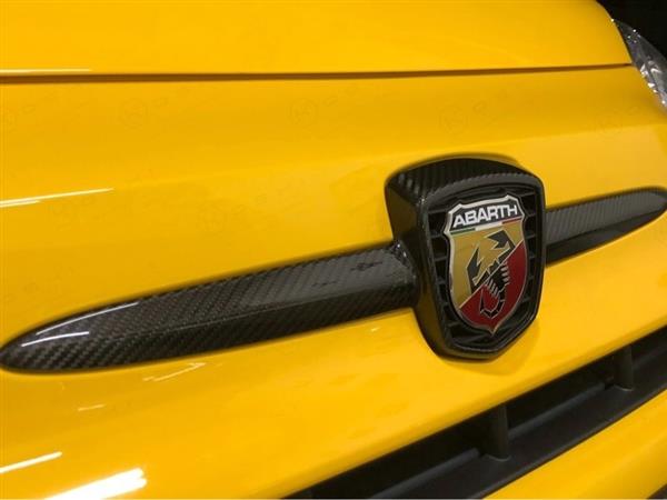 Grote foto fiat abarth 500 595 carbon fiber voor logo embleem inlaat cover auto onderdelen tuning en styling