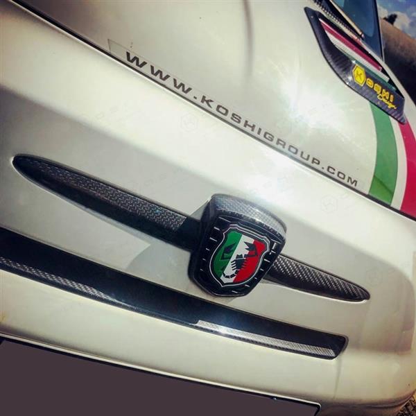 Grote foto fiat abarth 500 595 carbon fiber voor logo embleem inlaat cover auto onderdelen tuning en styling