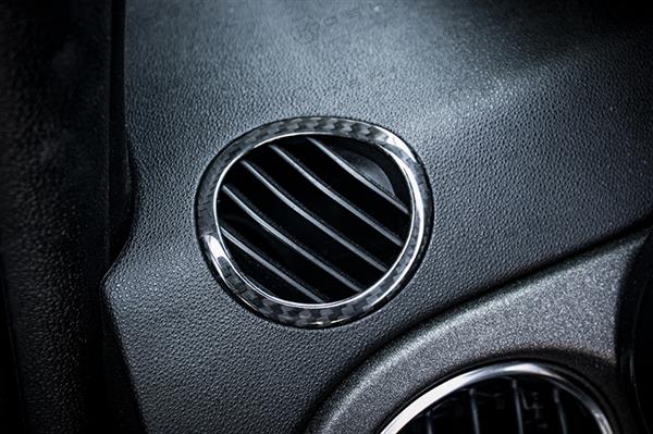 Grote foto fiat abarth 500 595 carbon fiber lucht ventilatie rooster covers auto onderdelen tuning en styling