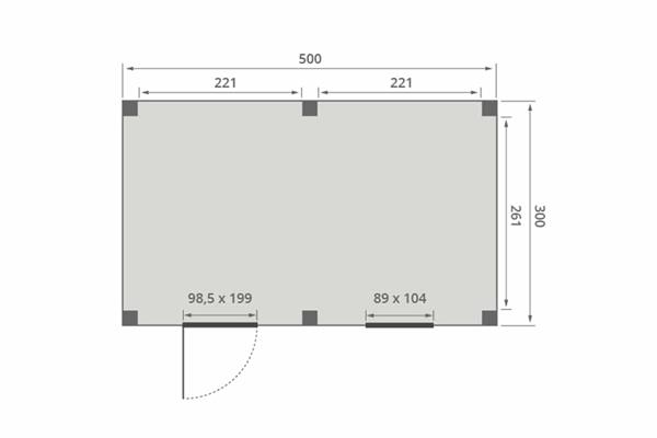 Grote foto overkapping slim serie 5 douglas 500 x 300 cm tuin en terras tuinhuisjes en blokhutten