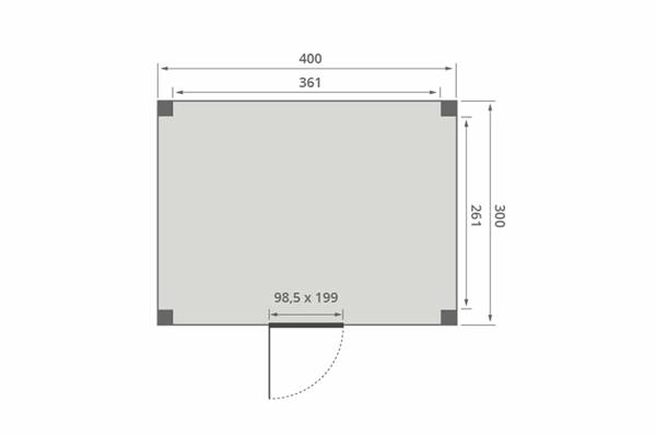 Grote foto overkapping slim serie 5 douglas 400 x 300 cm tuin en terras tuinhuisjes en blokhutten