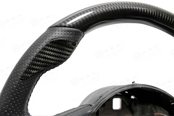 Grote foto fiat abarth 595 carbon fiber stuur duim grip covers auto onderdelen tuning en styling