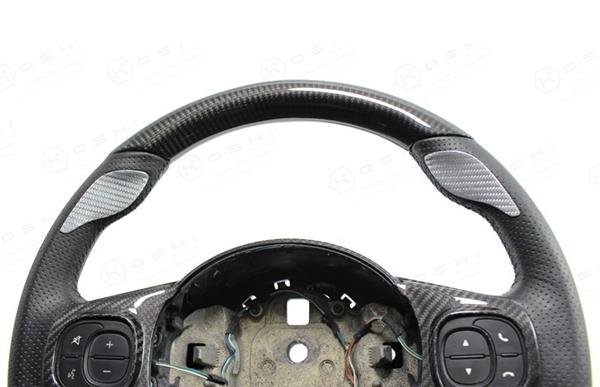 Grote foto fiat abarth 595 carbon fiber stuur duim grip covers auto onderdelen tuning en styling